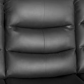 3+2+1 Seater Recliner Sofa In Faux Leather Lounge Couch in Black.